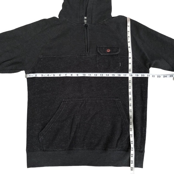 Billabong Men's Pull Over Marled Black Hooded Sweatshirt Size M - Picture 9 of 9